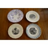 Group of sixteen various French plates a