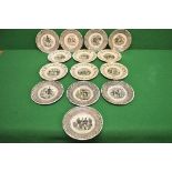 Set of six HB & Co. Choisy Leroi plates