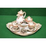 Meissen tea for two set to comprise: tea