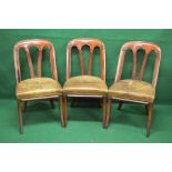 A set of six mahogany dining chairs havi