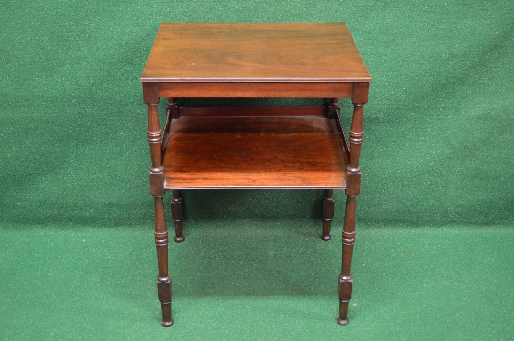 A mahogany two tier occasional table the