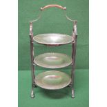 Mappin & Webb silver plated three tier c