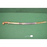 20th century sabre sword with horn handl