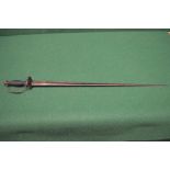 Steel bladed court sword with rope twist