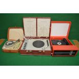 Three vintage record players to comprise