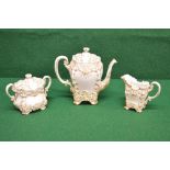 A Royal Worcester three piece tea set to