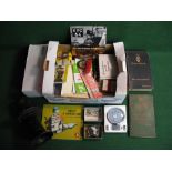 Box of automobilia to include a large Kl