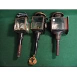 A group of three unnamed carriage lamps