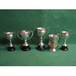 Five 1960's Firle Hill Climb trophies aw