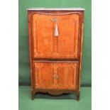 18th century Louis XV Dutch secretaire a abbatant with marble top having fall front enclosing