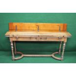 20th century fold over refectory table having cleated ends,