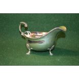 Silver sauce boat, marked for Sheffield 1919 (weight approx 4.