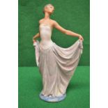 Lladro figure of a dancing lady on a circular base - 12.