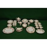 Wedgwood tea and dinner service in the Lichfield pattern to comprise: six dinner plates, six tea