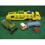 Tonka, yellow car transporter - 28" long,