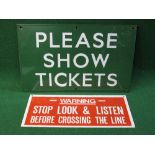 Southern Region enamel sign with white letters on a green ground,