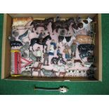 Britain's, quantity of farm animals, figures and sundries to include round dove cot, donkey,