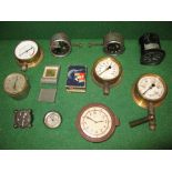 Quantity of auto items to include three pressure gauges, dashboard instruments and clocks together