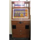 Unnamed Eachway Treble Deluxe fruit machine with £25 jackpot, in veneered case,