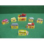 Matchbox, eight model vehicles to include Greyhound coach No. 66, Opel Diplomat No.