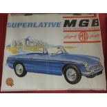 1960's advertising poster for the MGB with 1800cc Engine, Superlative,