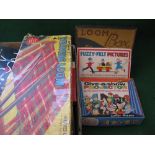 Large quantity of toys and games to include Spears Weaving Loom, Fuzzy Felt,