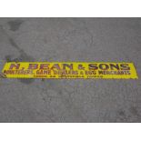 Two piece enamel advertising sign for H Bean & Sons, Poulterers, Game Dealers & Egg Merchants,