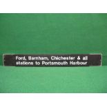 Wooden station interchangeable train destination board with aluminium corner slides,