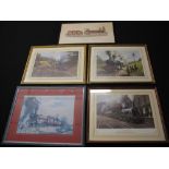 Group of eight colour prints on railway subjects by Barry G Price, Don Breckon,