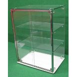 Glass ex-shop display cabinet with removable doors,