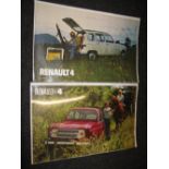 Two 1970's Renault 4 advertising posters featuring the cars in rural settings - 39" x 24.