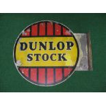 Double sided aluminium side mounted advertising sign for Dunlop Stock,