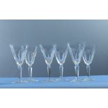 A set of 6 Waterford Crystal Wine Glasse