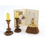2 Wooden Candle Sticks, A Victorian Tabl