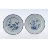 Pair of Nankin Blue and White Plates, ri