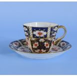 Cup and Saucer - Crown Derby 19thc - as