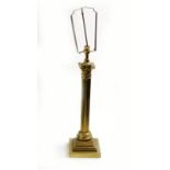 A Corinthian Brass Column Lamp - 1950 ex