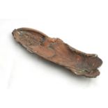 A Copper Japanese leaf shaped dish L28cm