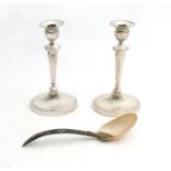 2 Silver Plated Candle Sticks and a Moth