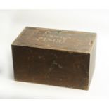 A Scumbled 19thC Pine Box inscribed FORE