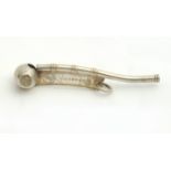 A Victorian Silver Bosun's Whistle. The