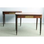 A Pair of Regency Rosewood Card Tables i