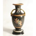 An English late 19thC Vase printed and o