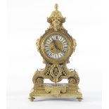 A French Ormolo Mirror Clock, H50cm