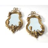 A Pair of Gilded Wall Sconces 19thc