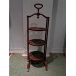 A Edwardian Mahogany Cake Stand