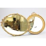 A 19th century Oval Small Peer Mirror and one other