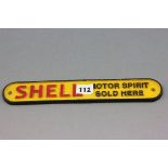 A Cast Iron Sign 'Shell Motor Spirit Sold Here'