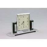 An Art Deco Smiths Chrome Eight Day Mantle Clock