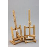 Two Table Top Artists Easels